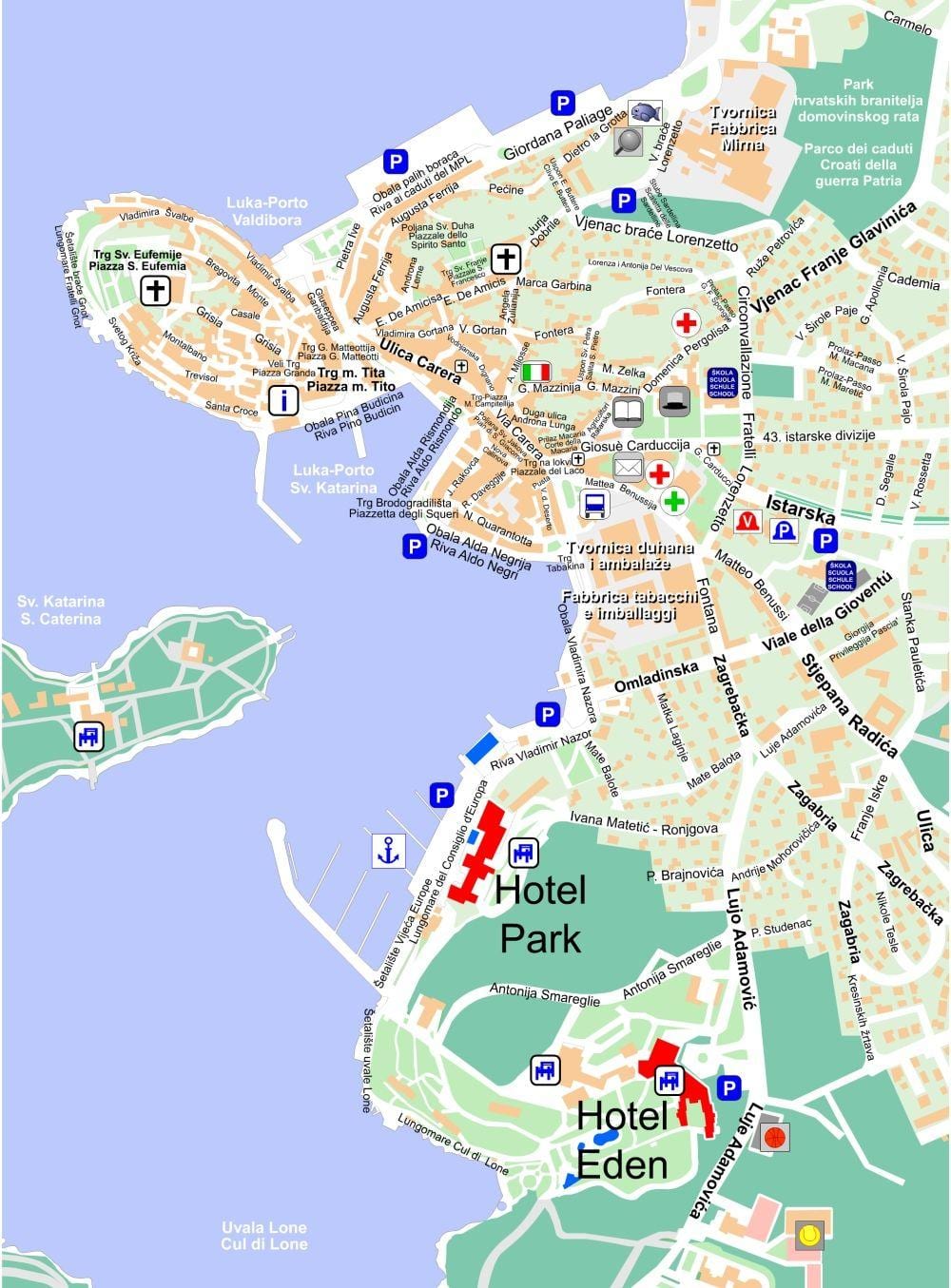 地图的克罗地亚rovinj