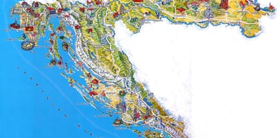 克罗地亚访问的地方的地图