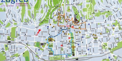 地图的克罗地亚萨格勒布