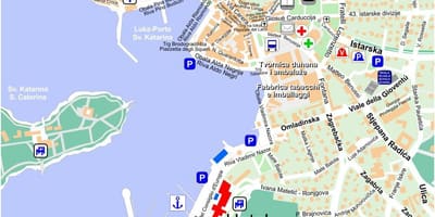 地图的克罗地亚rovinj