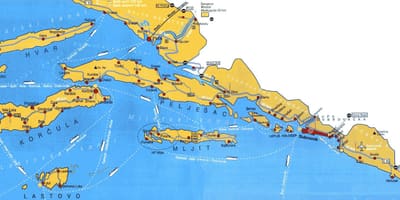 克罗地亚杜布罗夫尼克地区地图