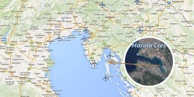 Cres克罗地亚地图
