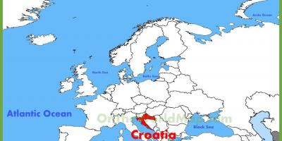 克罗地亚在世界地图上的位置